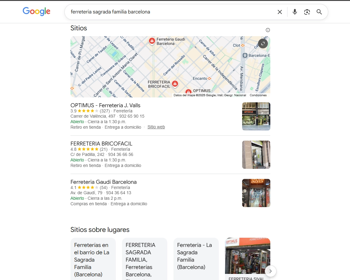 Pack local de Google