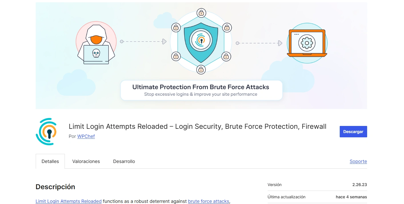Limitar intentos login en WordPress