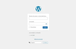 Blog 4 Pantalla wp-admin