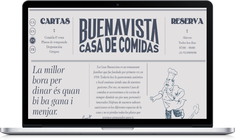 Mantenimiento Web de Restaurante Casa Buenavista