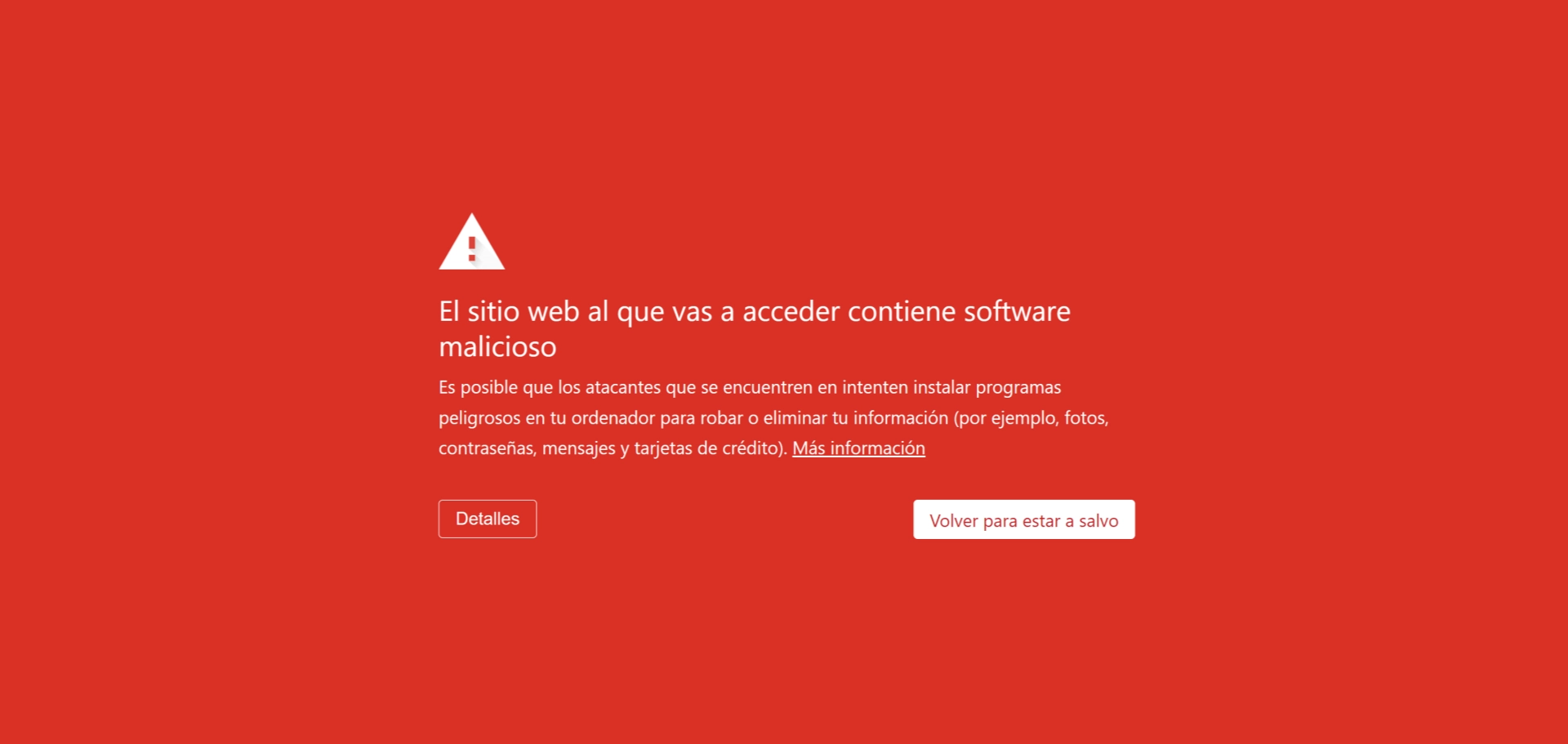 Aviso Safe Browsing