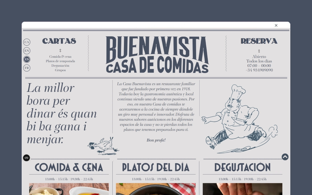 Mantenimiento Web WordPress Restaurante